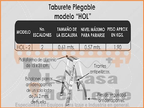 Taburete Plegable modelo HOL