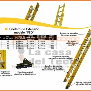Escalera de extension Modelo FED