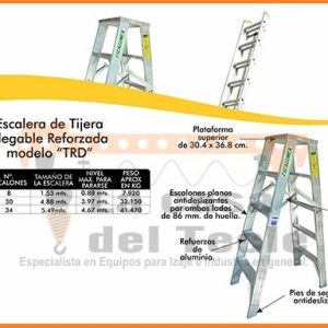 Escalera de Tijera Plegable Reforzada Modelo TRD